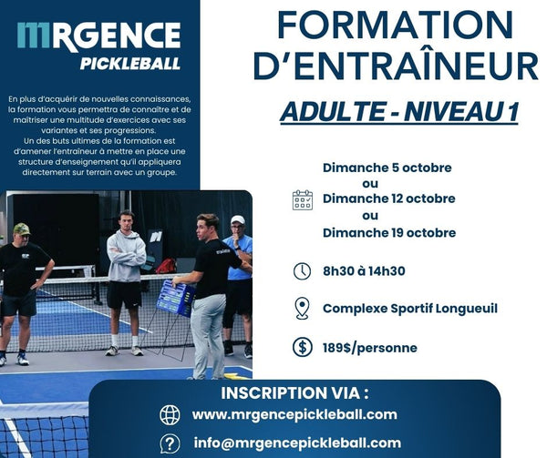 INSCRIPTION – FORMATION D'ENTRAÎNEUR