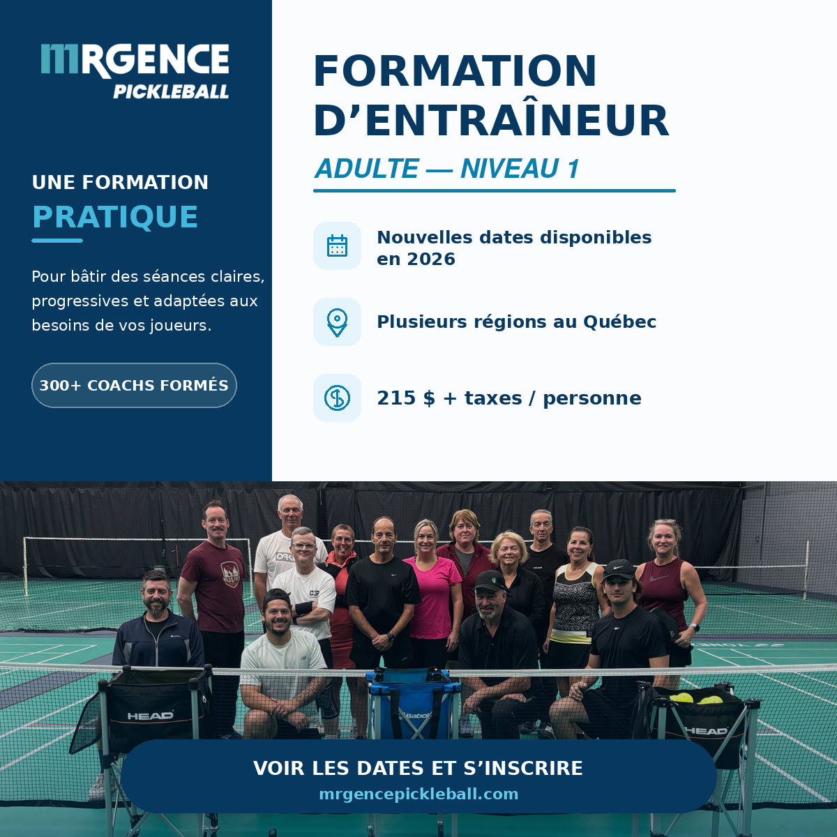 INSCRIPTION – FORMATION D'ENTRAÎNEUR